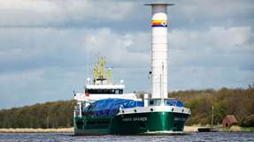 Die „Annika Braren“ ist eines der Schiffe mit Flettner-Rotor. 