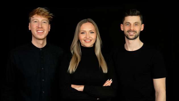 Das Gründerteam des Hamburger Start-ups um Marc Engelmann, Katharina Kreutzer, Christian Putz (v.l.)