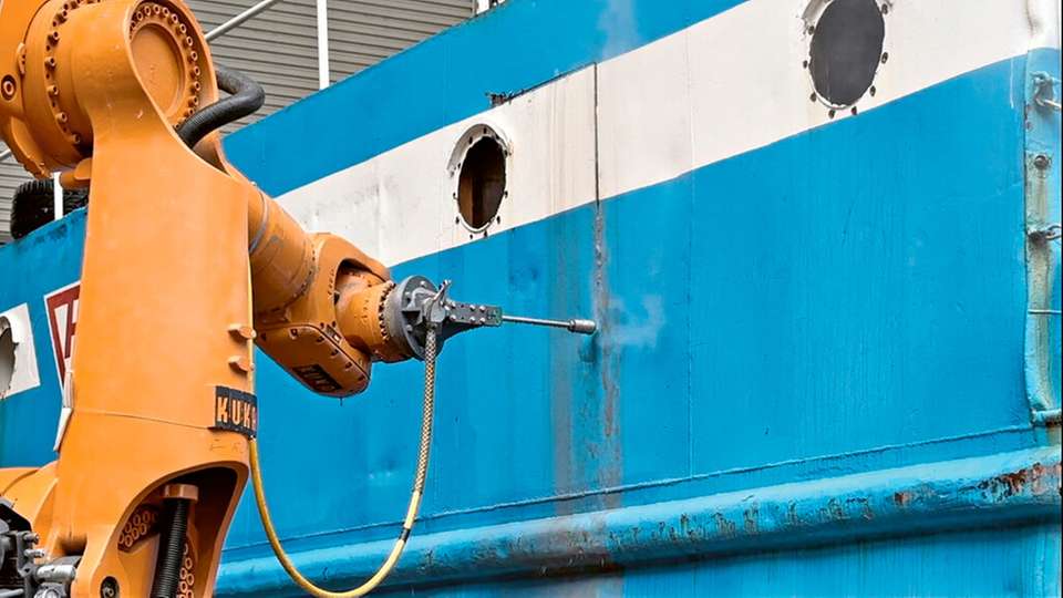 Roboter im Einsatz bei einem Pilotversuch in Kiel.