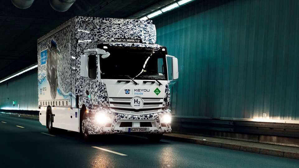 Wasserstoffbetriebene Lkw von Keyou.