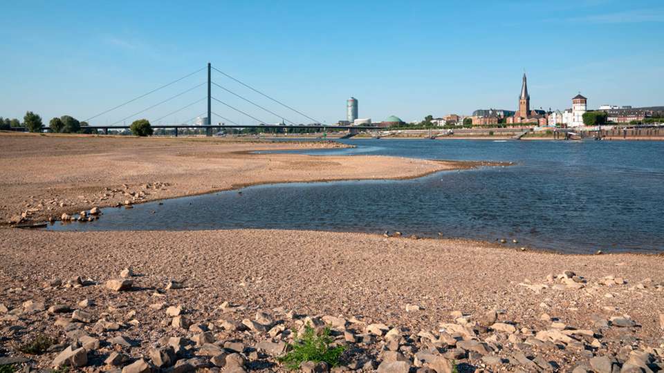 Im Sommer 2022 war der Rhein für die Binnenschifffahrt aufgrund von Niedrigwassers nicht befahrbar.