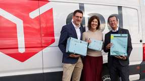 Von links nach rechts: Karsten Schwarz, CEO DPD Deutschland, Doris Diebold, Gründerin und CEO Hey Circle, und Michael Knaupe, Chief Customer Experience & Business Development, DPD Deutschland.