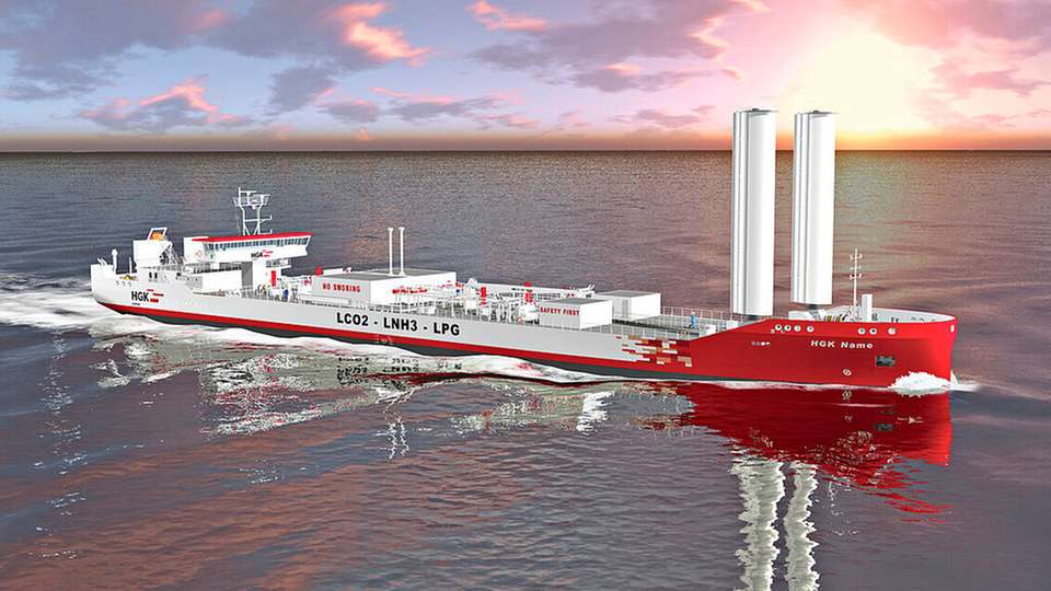 HGK Shipping entwickelt Schiffe, die technologieoffen für H2, Ammoniak, Methanol, Solarenergie oder Batterie sind. 
