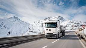 Auf der anspruchsvollen Strecke über den Simplon-Pass musste die Brennstoffzellen-Trucks zeigen, was sie können.