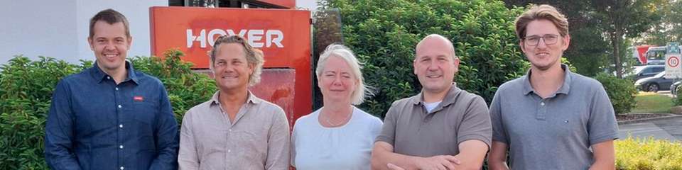 Die Hoyer Power Solutions GmbH stellt sich vor (v.l.n.r.): Marcus Neumann, Heike Wagner-Jülich, Tobias Beck, David Lieske und Jonas Köster.