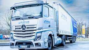 Der Mercedes-Benz GenH2 Truck im Praxiseinsatz bei Rhenus – getestet im Tages- und Nachteinsatz im regulären Logistikbetrieb.