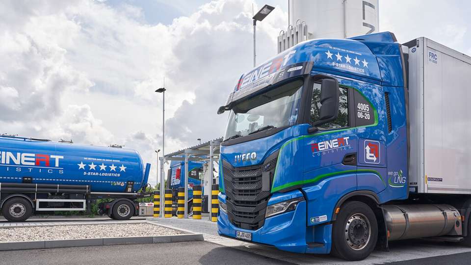 Deutschlands LNG-Lkw tanken nahezu vollständig klimaneutral.