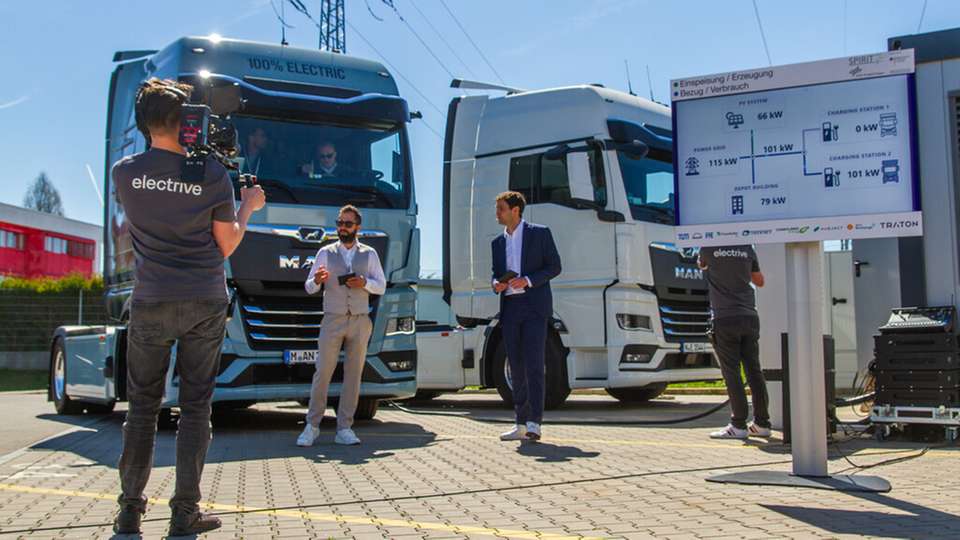 First Mover: MAN ist der erste Hersteller im Nutzfahrzeugsektor, der bidirektionale Fahrzeugtechnik im Zuge des Forschungsprojekts funktionsfähig demonstriert. 