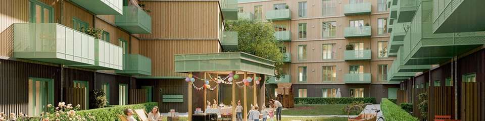 Visualisierung des URBANROOTS Marienhof in Köln-Raderthal. 