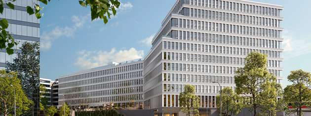 Das elfgeschossige Bürohochhaus „The Friedenauer“ in Berlin.