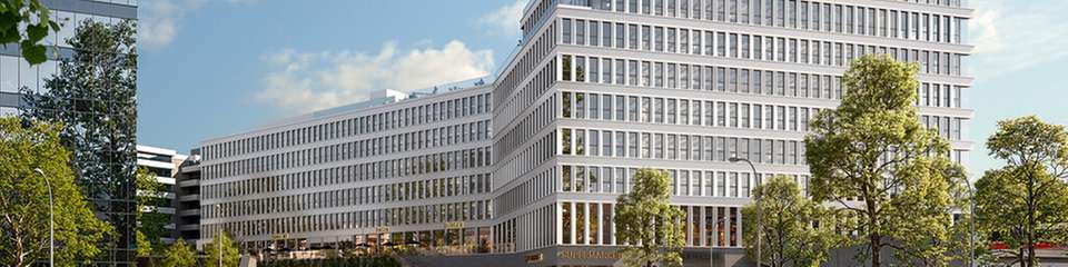 Das elfgeschossige Bürohochhaus „The Friedenauer“ in Berlin.