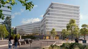 Das elfgeschossige Bürohochhaus „The Friedenauer“ in Berlin.