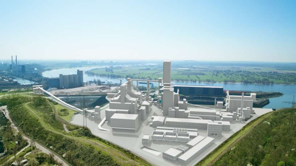 Auf einer rund 40 Fußballfelder großen Baufläche errichtet thyssenkrupp Steel im Duisburger Stahlwerk eine wasserstoffbasierte Direktreduktionsanlage und zwei Einschmelzer. 