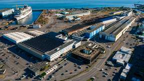 Luftaufnahme des Everllence-Standortes in St. Nazaire in Frankreich als Teil des analysierten Immobilienportfolios.