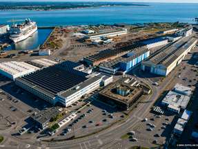 Luftaufnahme des Everllence-Standortes in St. Nazaire in Frankreich als Teil des analysierten Immobilienportfolios.