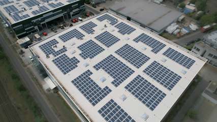 Visualisierung: So soll die Photovoltaikanlage einmal aussehen.