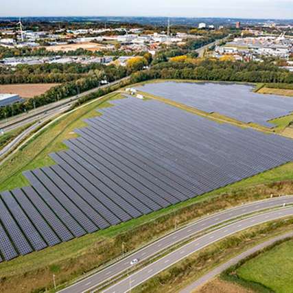 Der Solarpark Kerkrade in der Provinz Limburg.