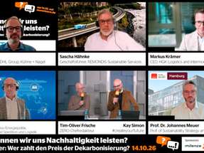 Tim Scharwath Founder, vormals DHL Group, Kühne + Nagel, Sascha Hähnke Geschäftsführer, REMONDIS Sustainable Services, Markus Krämer CEO, HGK Logistics and Intermodal GmbH, Simon Brück Leiter Umwelt & Klima-/Energiepolitik, DSLV Bundesverband Spedition und Logistik e. V., Prof. Dr. Johannes Meuer Professor of Sustainability Strategy and Operations, KLU, Moderator: Tim-Oliver Frische ZERO-Chefredakteur, Co-Moderator: Kay Simon, #createyourfuture